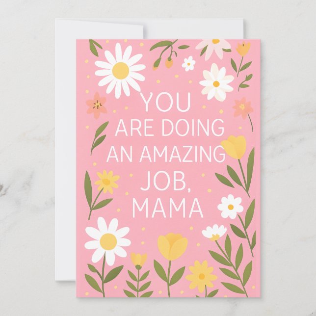 Carte de soutien d'encouragement - Postpartum New  (Devant)