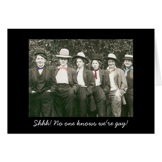 Carte de soutien Lesbienne amusante pour la journé (Devant horizontal)