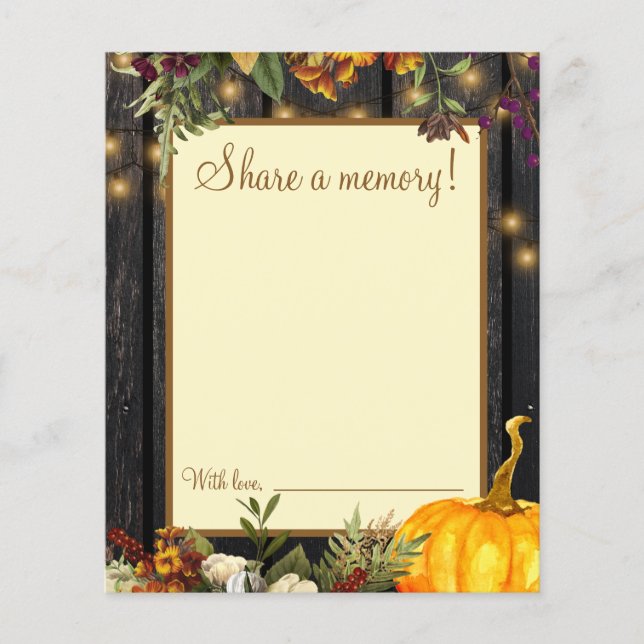 Carte de souvenir d'anniversaire des 80 ans automn (Devant)