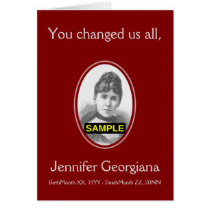 Carte de souvenir de base et personnalisée