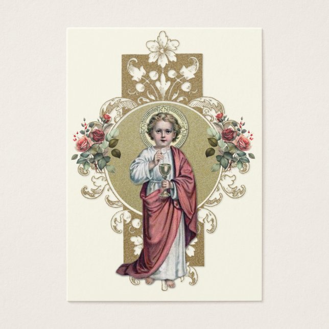Carte de souvenir de première communion catholique (Devant)