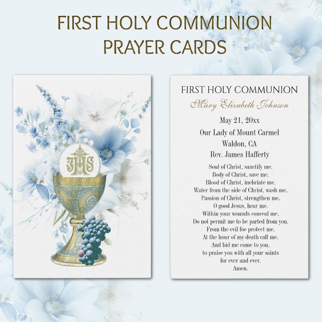 Carte de souvenir de première communion catholique (Créateur téléchargé)