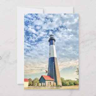 Carte de souvenir du phare coloré Tybee
