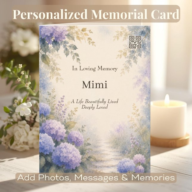 Carte de souvenir personnalisée avec code QR perso (Créateur téléchargé)