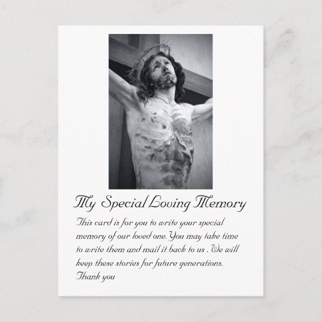 Carte de souvenir spéciale pour mariage funéraire (Devant)