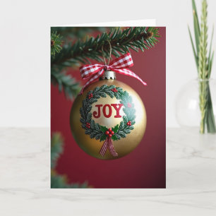 Carte de sphère de branche festive