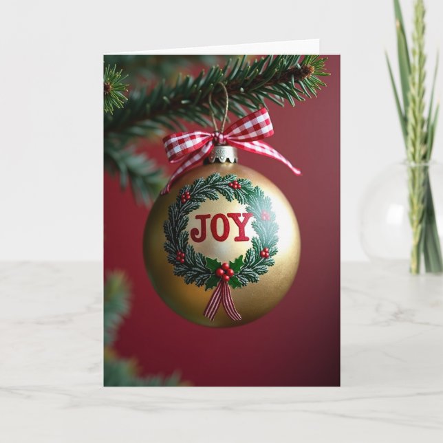 Carte de sphère de branche festive (Devant)
