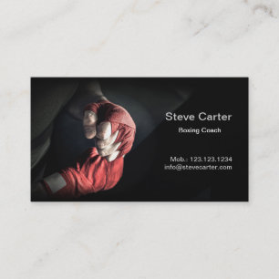 Carte de sport d'anneau de boxeur de gants