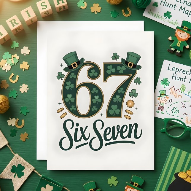 Carte de St Patrick 67 Mème Enfants (Créateur téléchargé)
