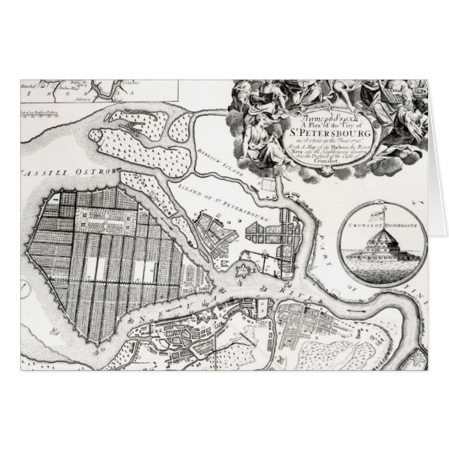 Carte de St Petersburg (Devant horizontal)