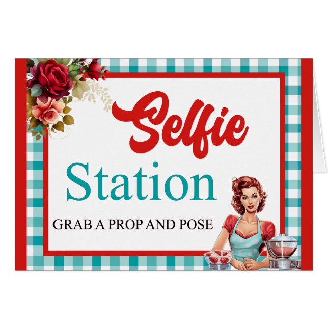 Carte de station Selfie de la partie Bachelorte Bl (Devant Horizontal)