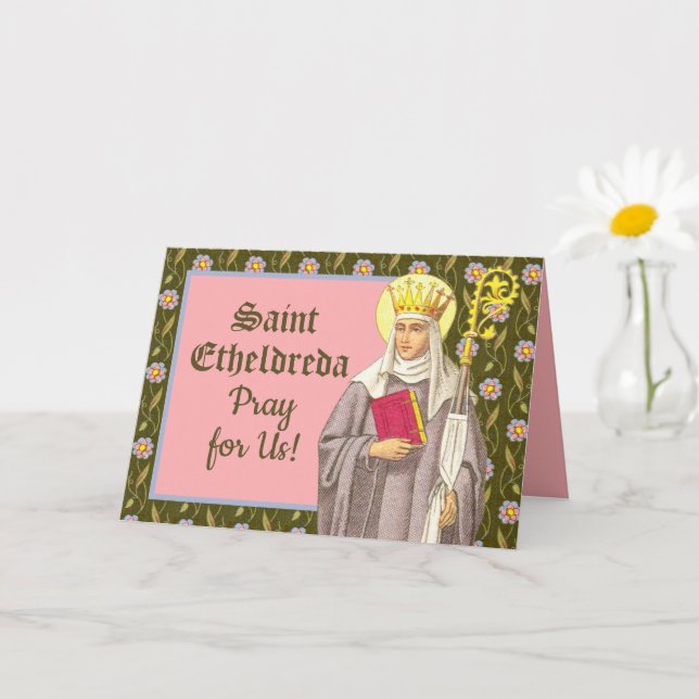 Carte de Ste Etheldreda (Audrey) (P 003) (Petite plante)