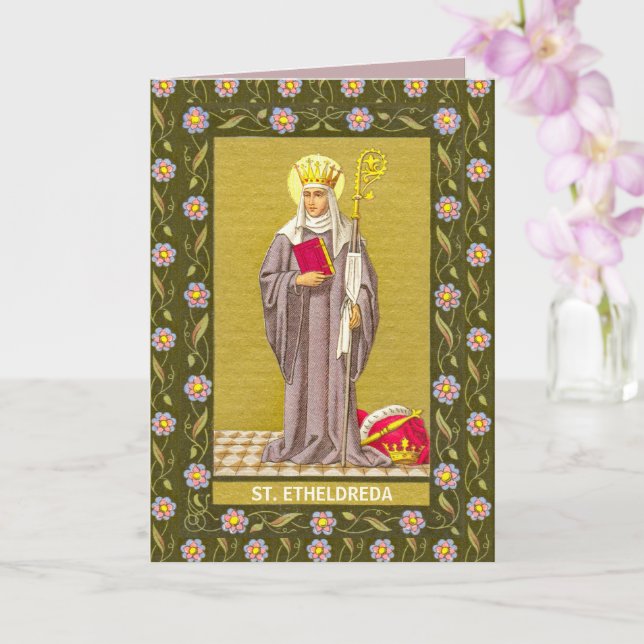 Carte de Ste Etheldreda (Audrey) (P 003) (Orchidée)