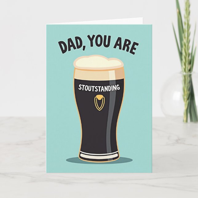 Carte de Stout pour la Fête des Pères douce (Devant)