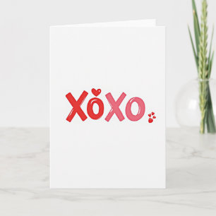 Carte de style brillant Xoxo douce