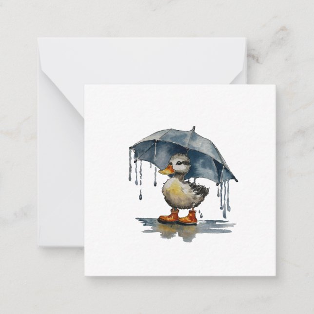 Carte de style carte postale Fluffy Duckling (Devant)