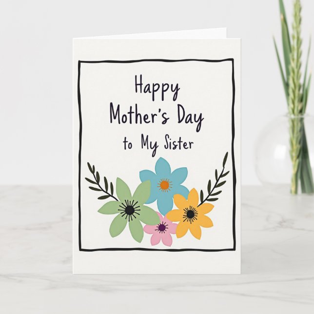 Carte de style d'illustration Maman adorable (Devant)