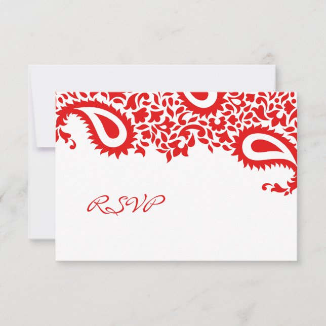 Carte de style indien Mariage RSVP (Devant)