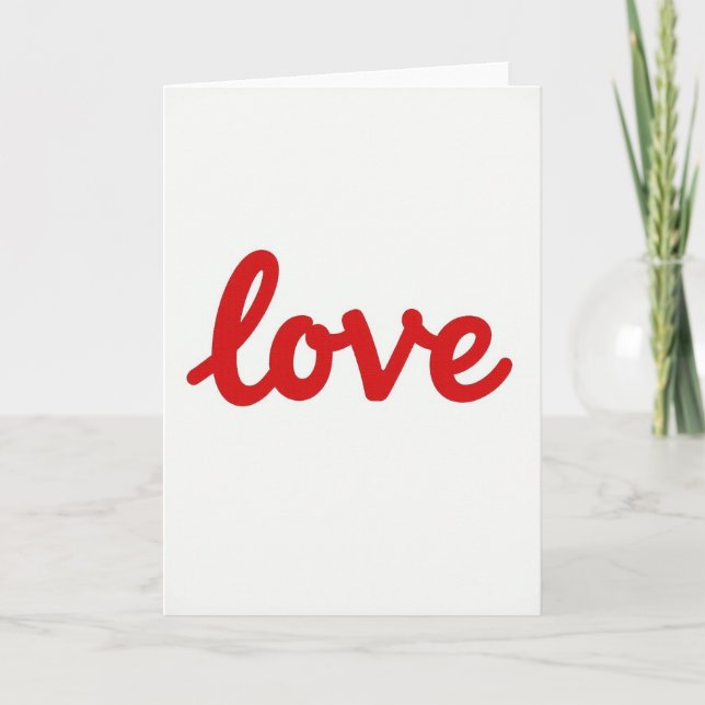 Carte de style minimaliste d'amour (Devant)