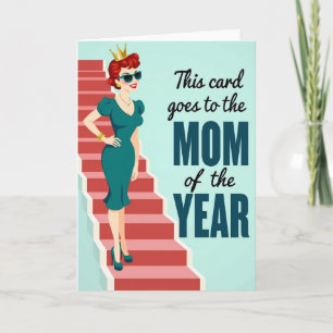Carte de style rétro pour la mère de l'année