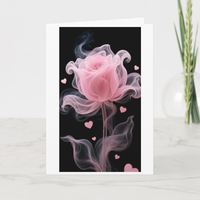Carte de style rose rose (Devant)