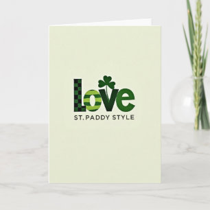 Carte de style St Paddy pour exprimer l'amour