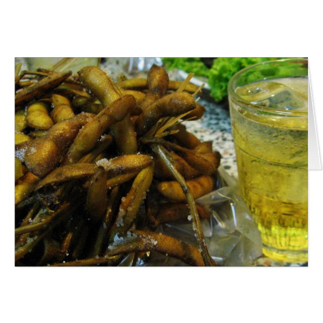 Carte de style thaïlandais Edamame (Devant horizontal)