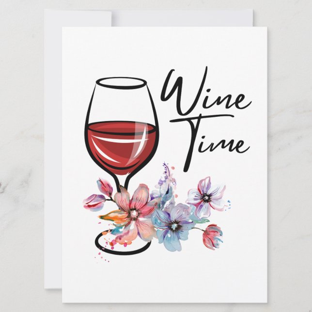 Carte de style vin pour les amis (Devant)