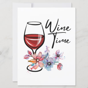 Carte de style vin pour les amis