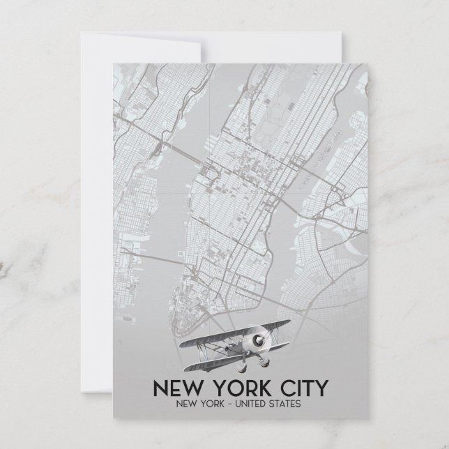 Carte de style vintage de la ville de New York (Dos)
