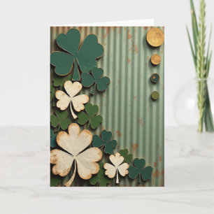 Carte de style vintage Lucky Shamrocks