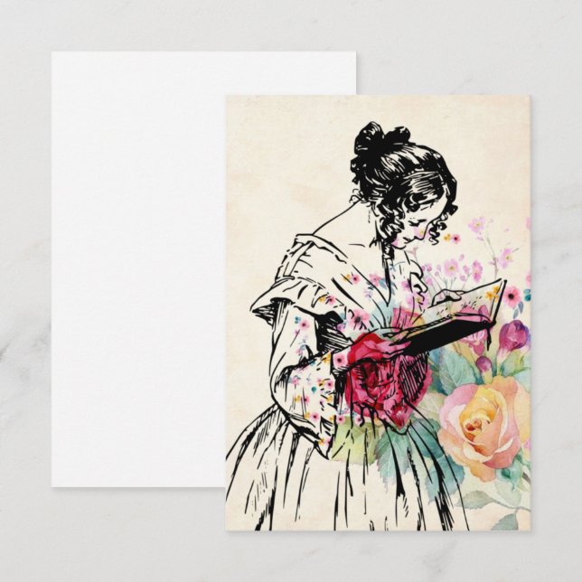 Carte de style Vintage Merci (Devant / Derrière)