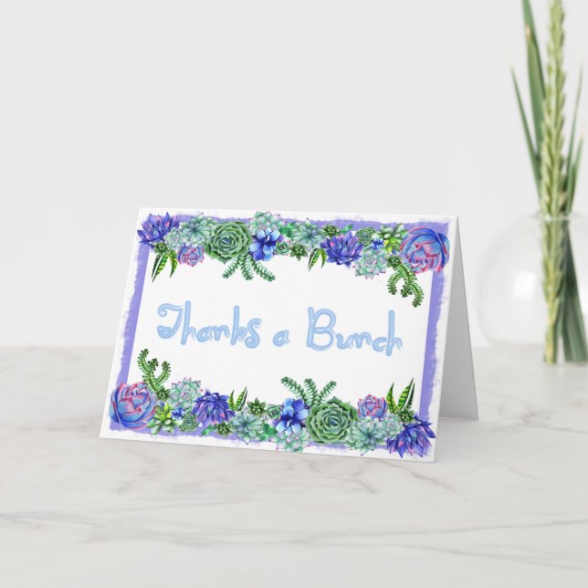 Carte de Succulente Merci Beaucoup (Devant)