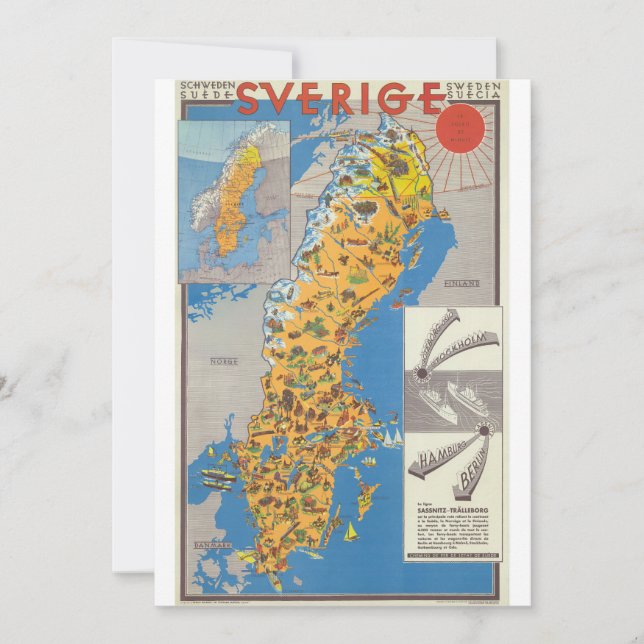 Carte de Suède (Devant)
