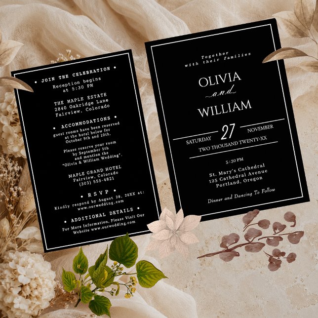 Carte de Suite de Faire-Part de Mariage Minimalist (Créateur téléchargé)