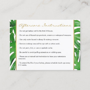 Carte de suivi Feuille de Monstera Tropical Waterc