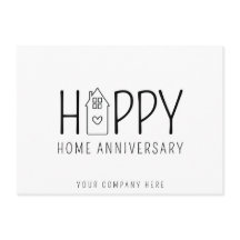 Carte de suivi pour l'anniversaire d'une maison po