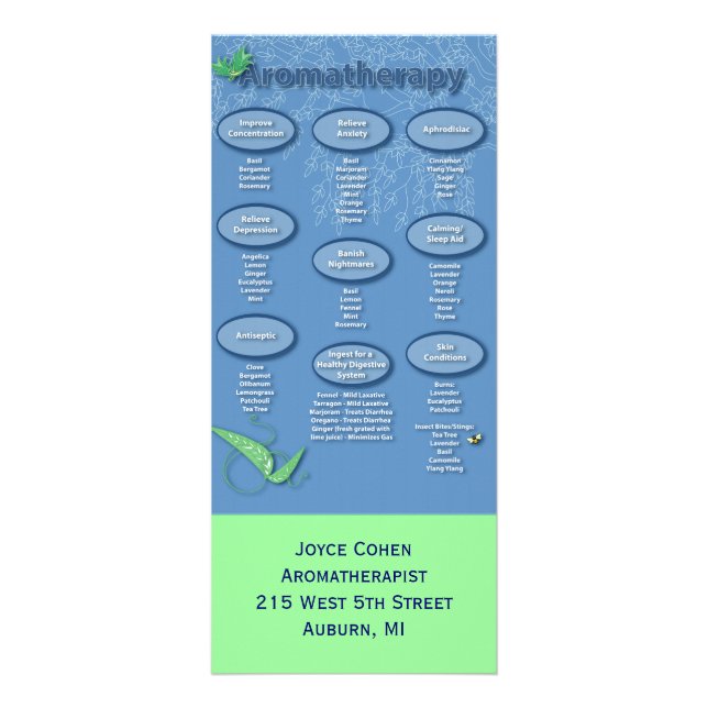Carte de support d'aromathérapie (Devant)