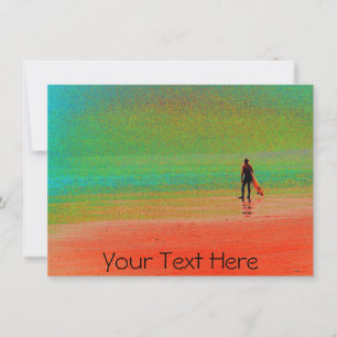 Carte de surfer Cornwall personnalisable