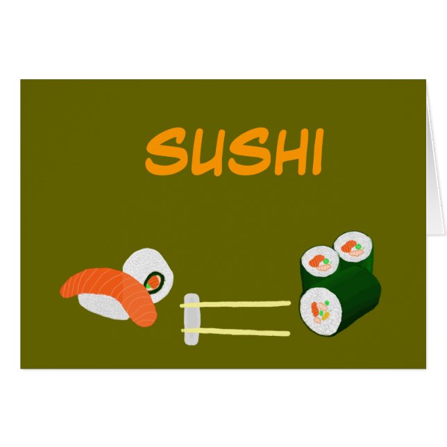 Carte de sushi (Devant horizontal)