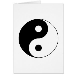 Carte de symbole de Yin Yang