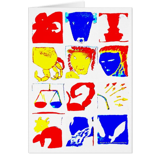 Carte de symboles d'astrologie (Devant)