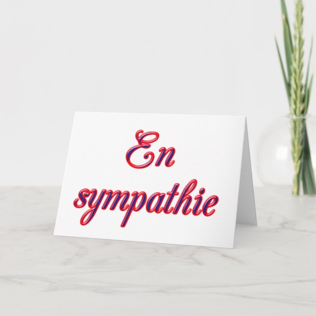 Carte de sympathie (Devant)