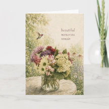 Carte de sympathie aquarelle « De beaux souvenirs 