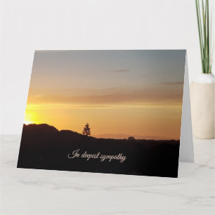 Carte de sympathie au coucher de soleil