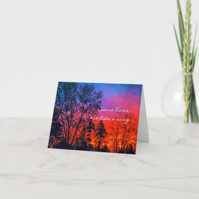 Carte de sympathie au lever du soleil (Devant)