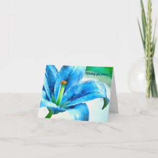 Carte de Sympathie aux fleurs bleues