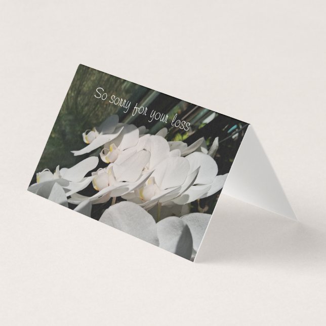 Carte de sympathie avec des orchidées de teigne bl (Front)