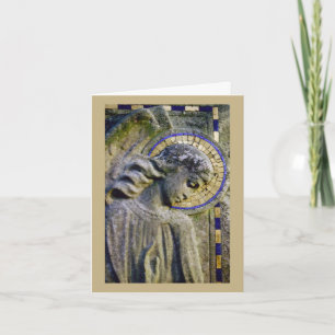 Carte de sympathie avec la sculpture en ange