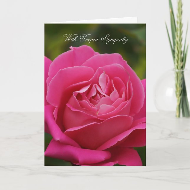 Carte de sympathie avec le rose de rose (Devant)